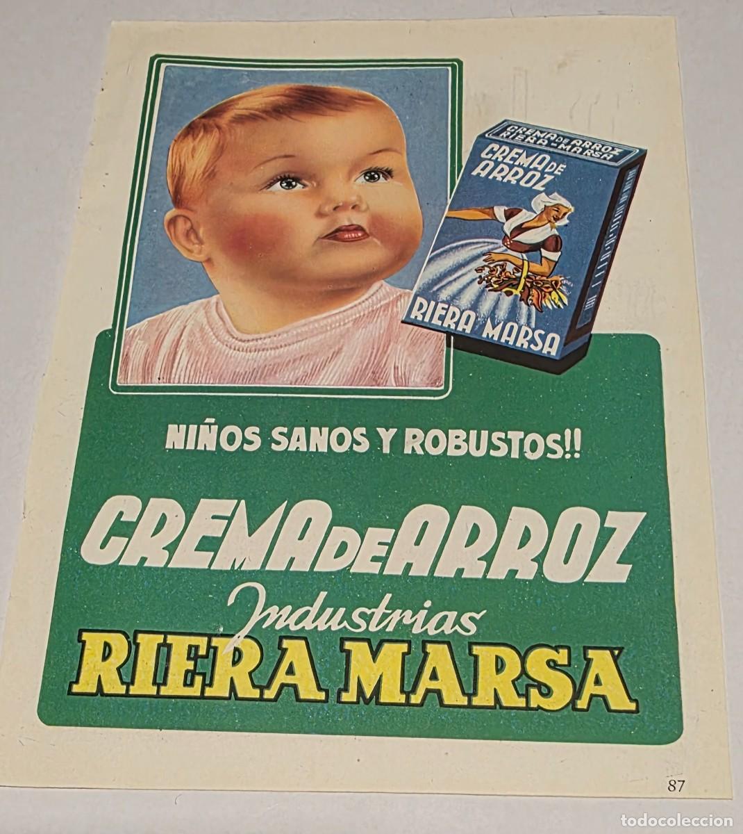 Coleccionismo de carteles: ANTIGUO ANUNCIO RIERA MARSA