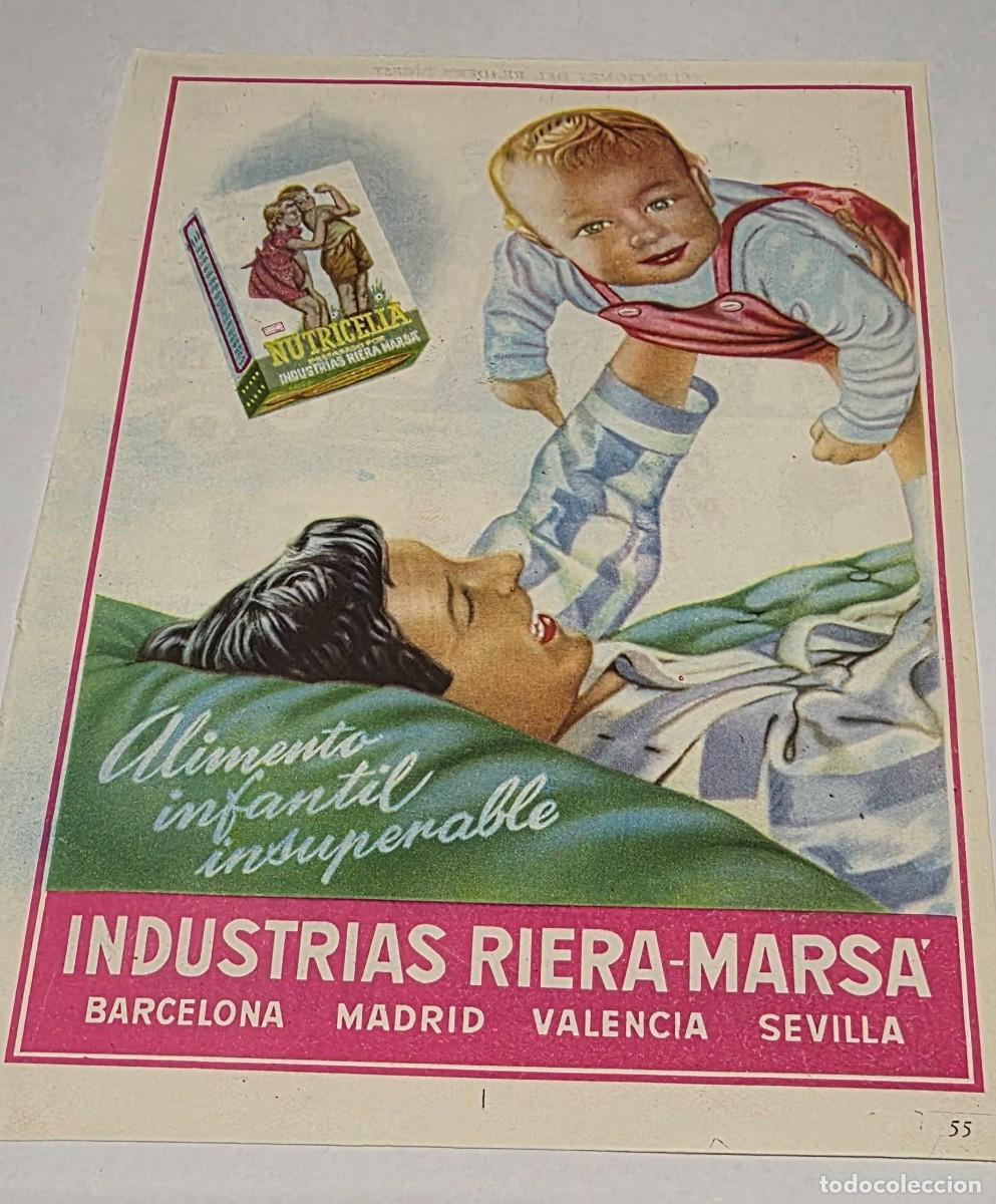 Coleccionismo de carteles: ANTIGUO ANUNCIO RIERA MARSA - Foto 1