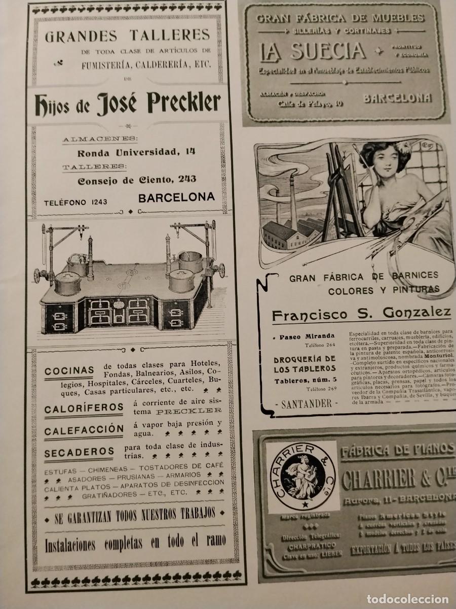 Coleccionismo de carteles: TALLERES FUMISTERIA CALDERERIA HIJOS JOSE PRECKLER COCINAS CALEFACCION BARCELONA HOJA A&Ntilde;O 1906