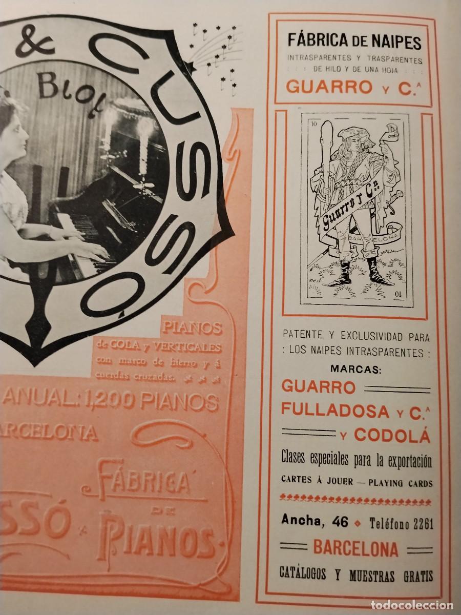 Coleccionismo de carteles: FABRICA NAIPES INTRANSPARENTES TRASPARENTES GUARRO FULLADOSA CODOLA BARCELONA HOJA REVISTA A&Ntilde;O 1906