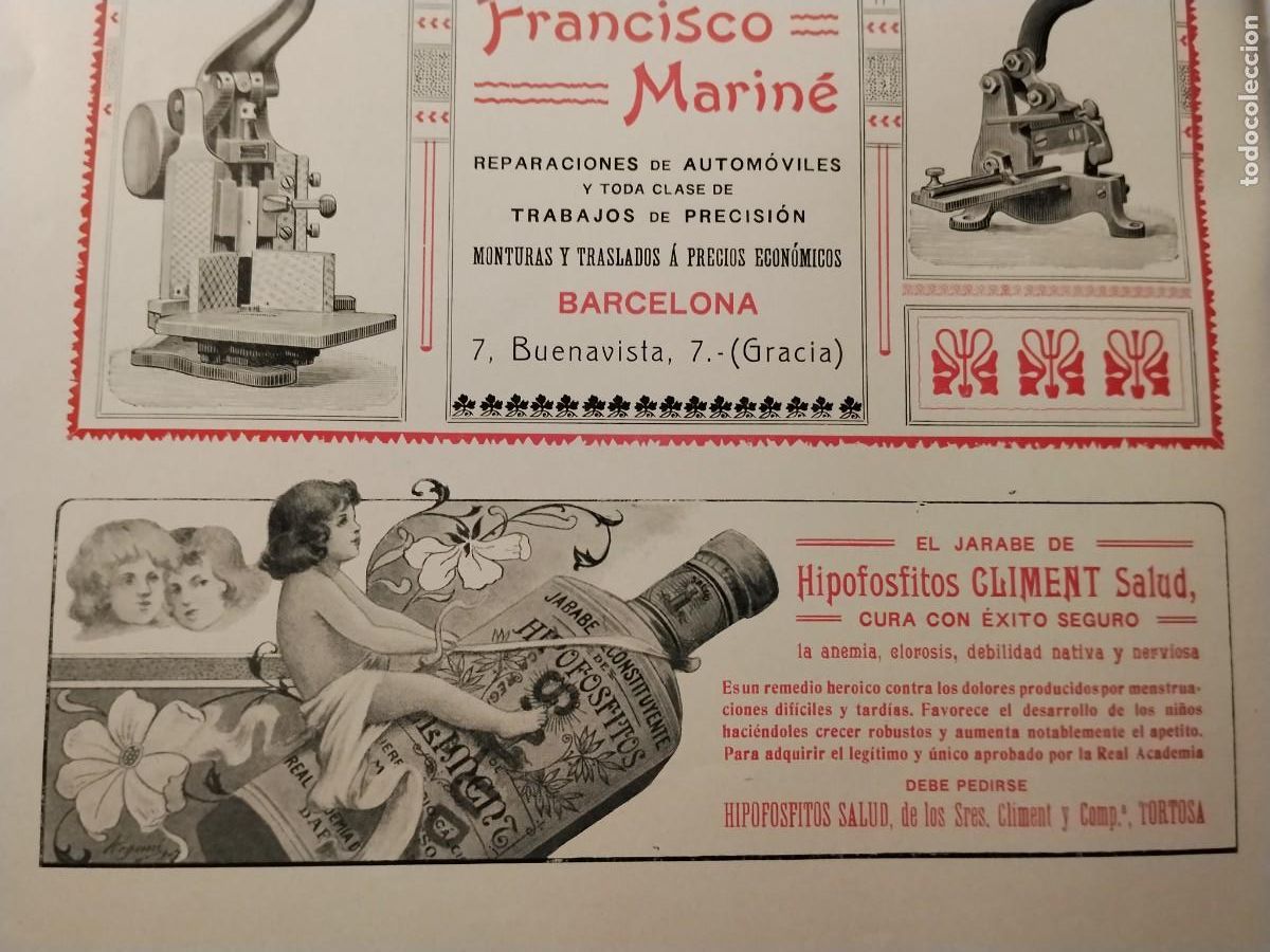 Coleccionismo de carteles: EL JARABE DE HIPOFOSFITOS CLIMENT SALUD CLIMENT Y COMPA&Ntilde;IA TORTOSA HOJA REVISTA A&Ntilde;O 1906
