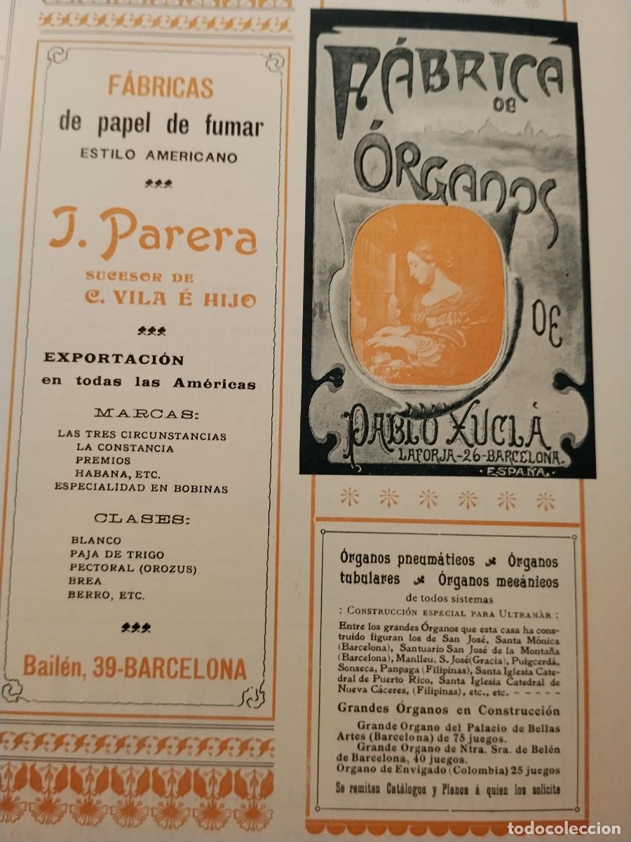Coleccionismo de carteles: FABRICA DE ORGANOS DE PABLO XUCLA BARCELONA PNEUMATICOS TUBULARES MECANICOS BARCELONA HOJA A&Ntilde;O 1906