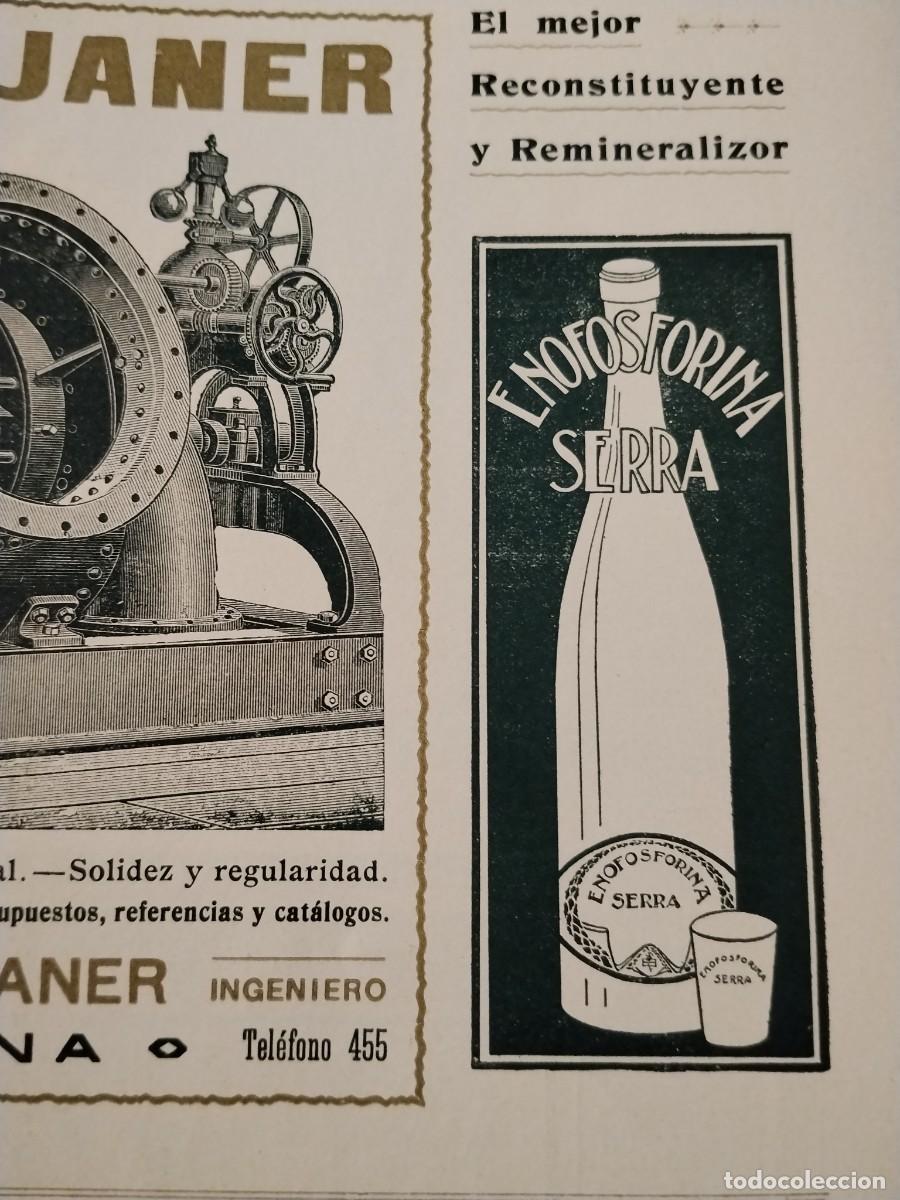 Coleccionismo de carteles: EL MEJOR RECONSTITUYENTE Y REMINERALIZOR ENOFOSFORINA SERRA HOJA A&Ntilde;O 1906