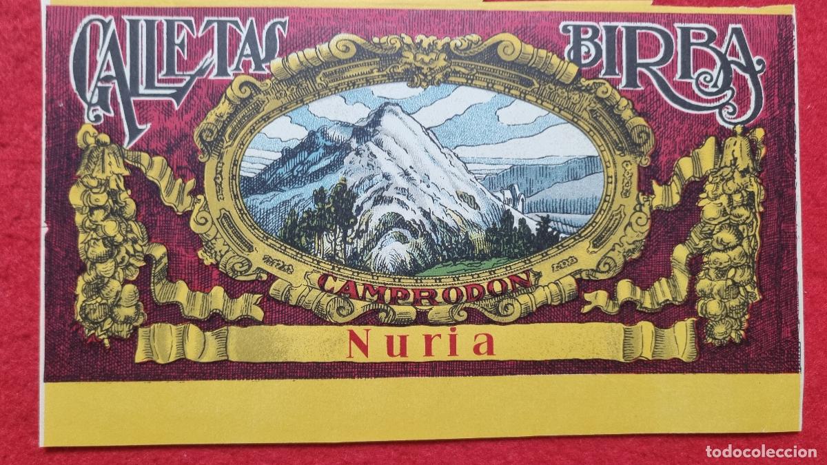 Colecionismo de cartazes: CARTEL ETIQUETA PUBLICIDAD GALLETAS BIRBA CAMPRODON GIRONA NURIA ORIGINAL KV1