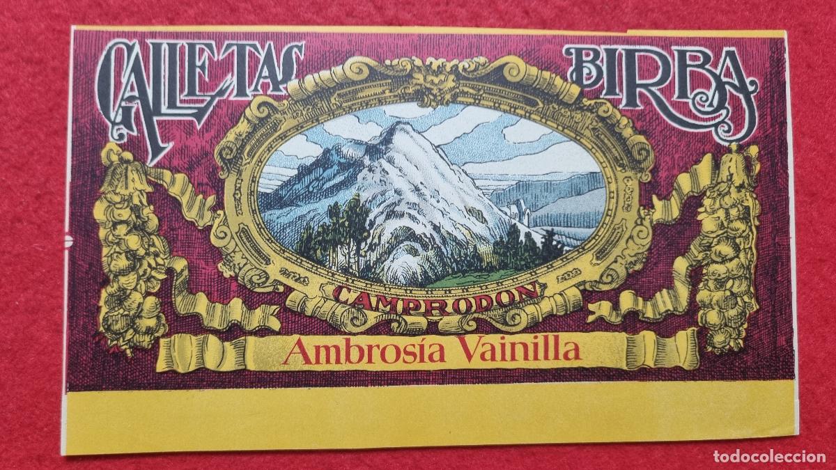 Colecionismo de cartazes: CARTEL ETIQUETA PUBLICIDAD GALLETAS BIRBA CAMPRODON GIRONA AMBROSIA VAINILLA ORIGINAL KV1