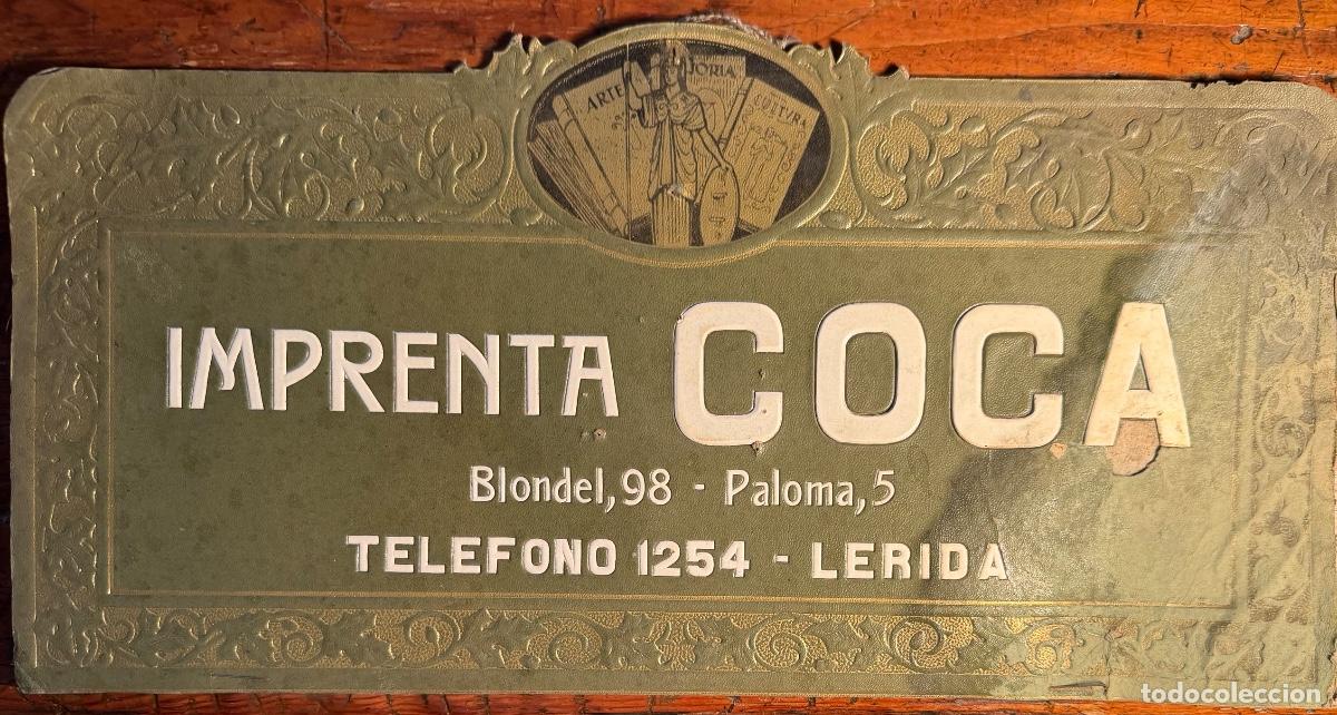 Coleccionismo de carteles: CARTEL CARTON TROQUELADO, IMPRENTA COCA LERIDA
