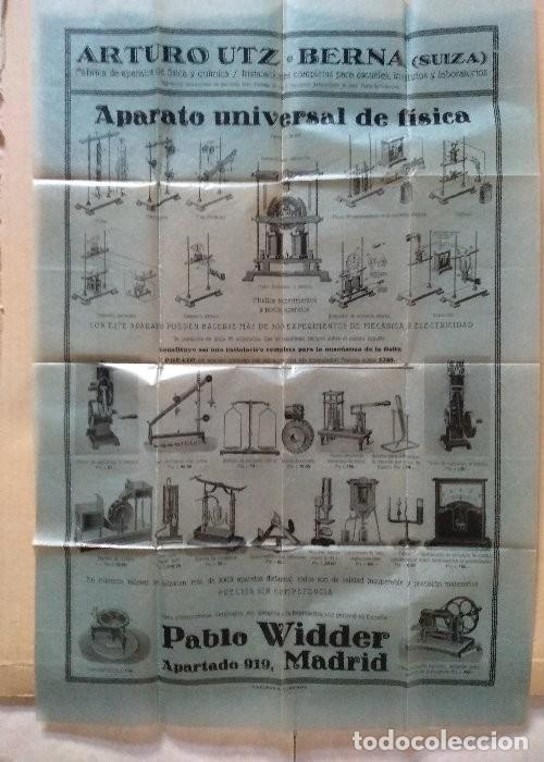 Coleccionismo de carteles: CARTEL PUBLICIDAD , ARTURO UTZ, BERNA (SUIZA) , PABLO WIDDER, MADRID cm plegado en 12