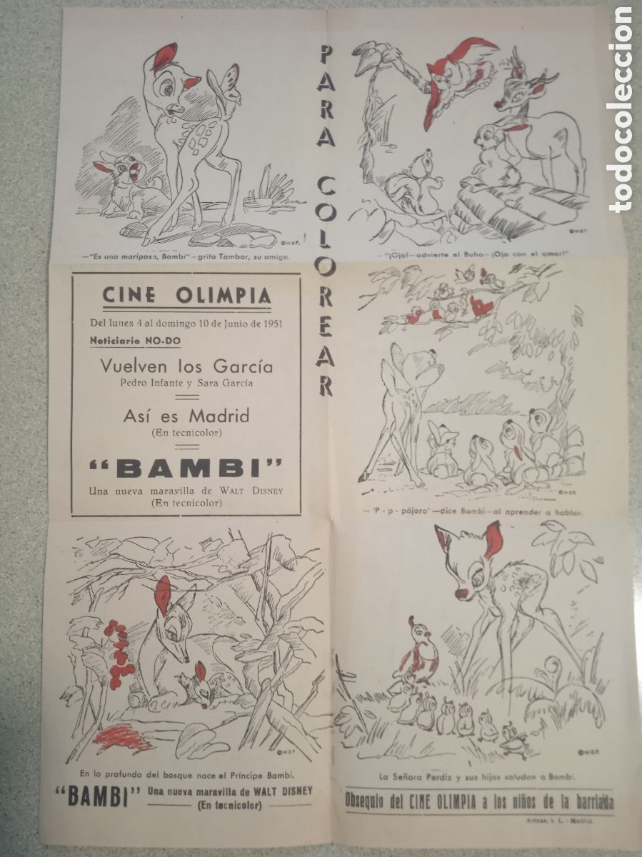 Coleccionismo de carteles: CARTEL CINE OLIMPIA MADRID 1951