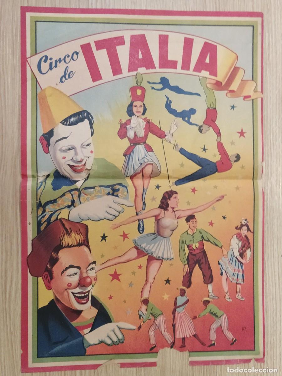 Coleccionismo de carteles: CIRCO DE ITALIA - CARTEL ANTIGUO ORIGINAL -PUBLICIDAD-VER FOTOS