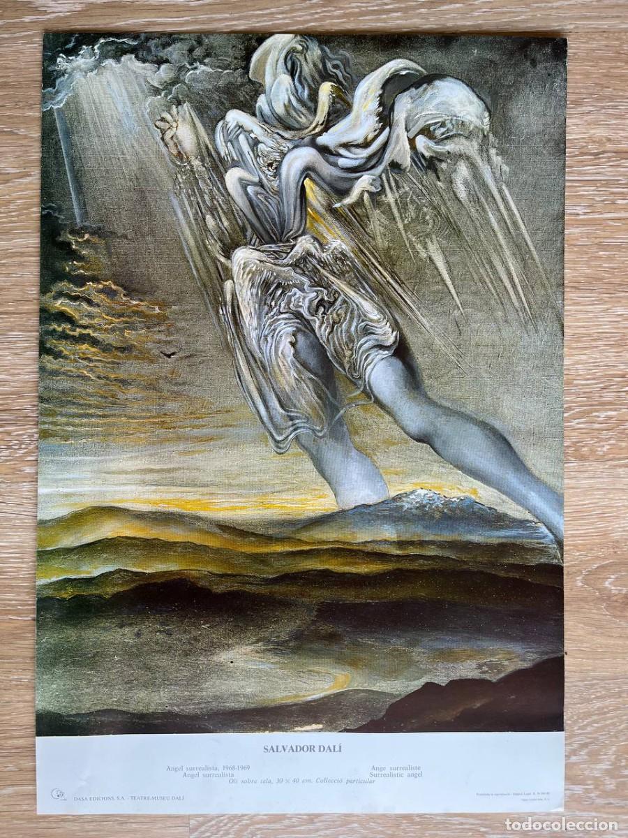 Coleccionismo de carteles: P&oacute;ster original Salvador Dal&iacute; &ndash; &Aacute;ngel surrealista &ndash; Teatro-Museo Dal&iacute; &ndash; A&ntilde;os 80