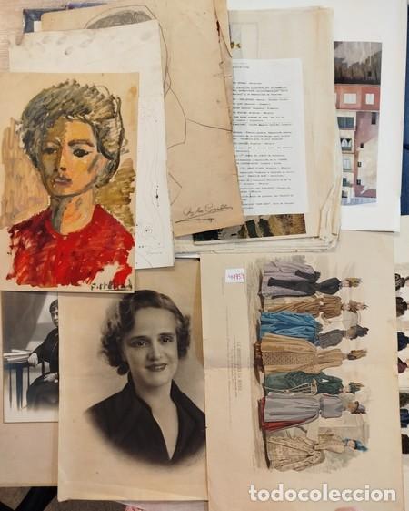 Coleccionismo de carteles: Carpeta con decenas de Dibujos, Grabados, Litograf&iacute;as, etc., algunos de ediciones numeradas.