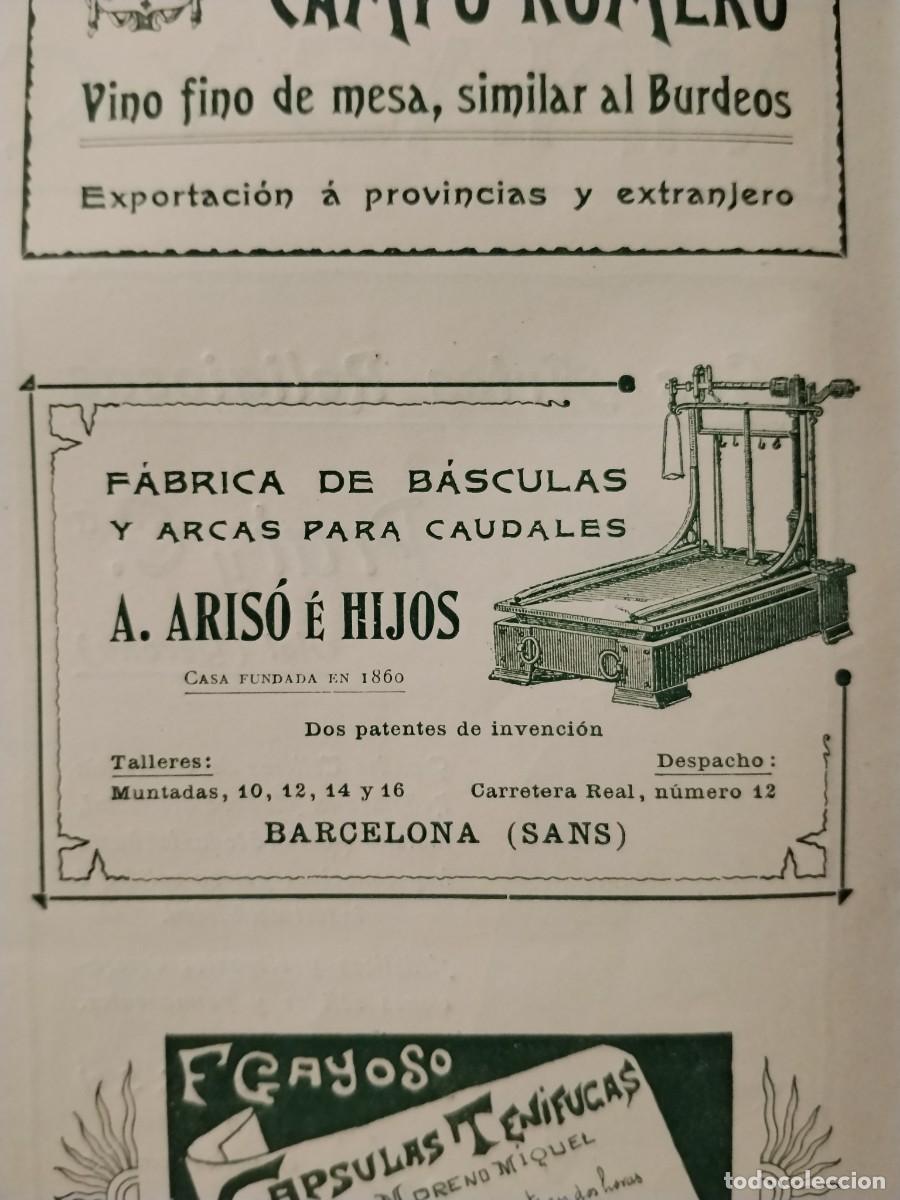 Coleccionismo de carteles: FABRICA BASCULAS ARCAS CAUDALES A.ARISO E HIJOS BARCELONA HOJA REVISTA A&Ntilde;O 1903