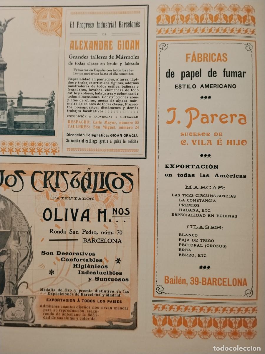 Coleccionismo de carteles: FABRICAS PAPEL FUMAR ESTILO AMERICANO J.PARERA SUCESOR VILA E HIJO BARCELONA HOJA REVISTA A&Ntilde;O 1907