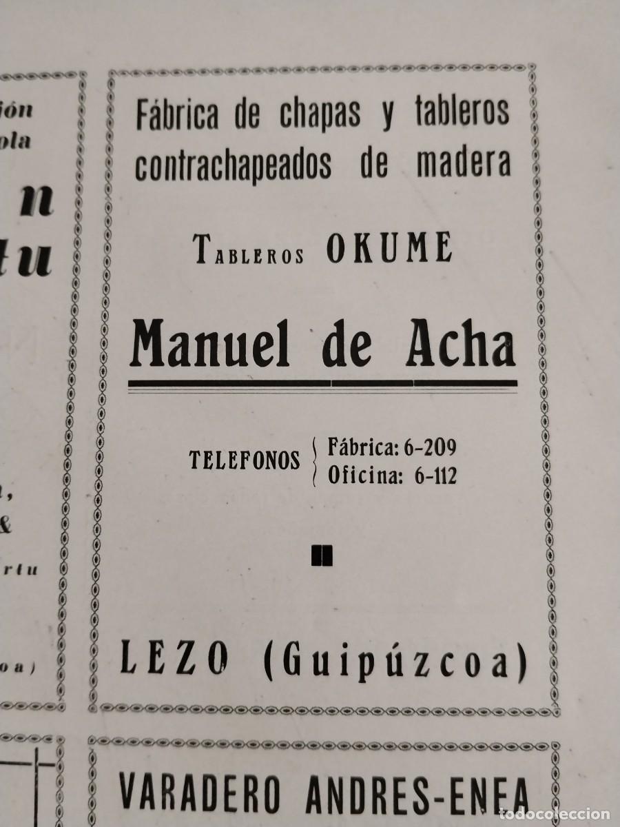 Coleccionismo de carteles: PATRICIO ECHEVARRIA LEGAZPIA FABRICA HERRAMIENTAS ACEROS HIERROS MARCA BELLOTA HOJA REVISTA A&Ntilde;O 1934