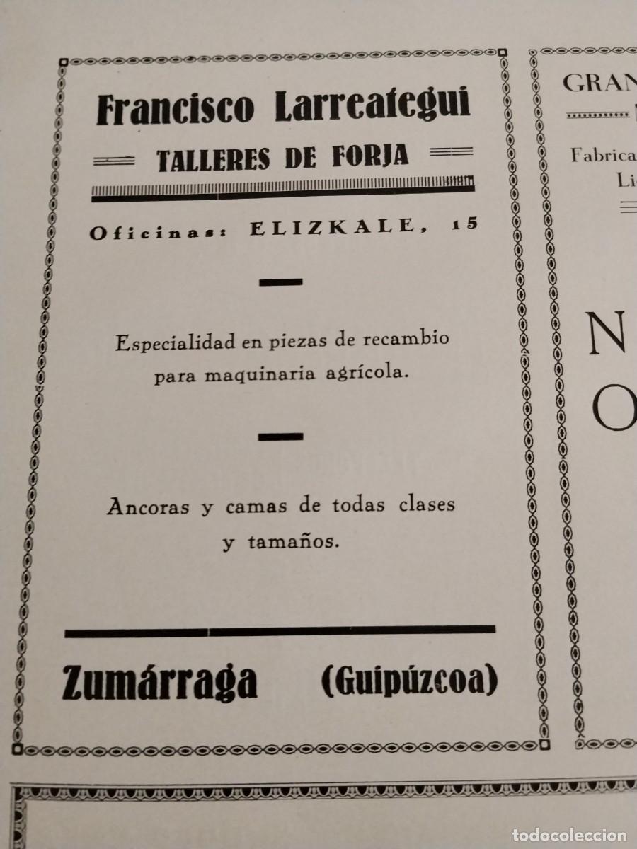 Coleccionismo de carteles: FABRICA CHAPAS MANUEL DE ACHA TABLEROS OKUME / VARADERO ANDRES ENEA LEZO HOJA A&Ntilde;O 1934
