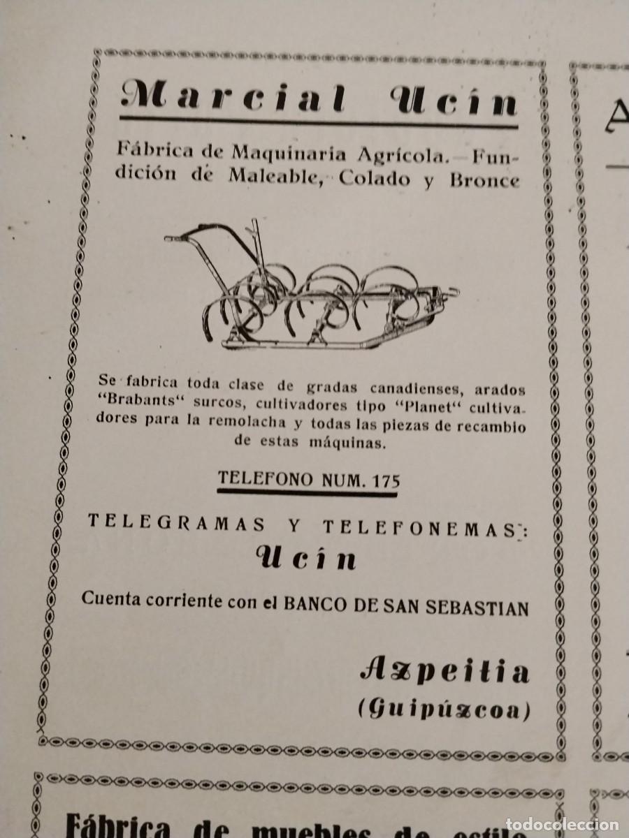 Coleccionismo de carteles: EXPLOTACION CANTERAS JUAN J. AIZPURUA / PAPELERA PORTU FABRICA PAPEL VILLABONA CIZURQUIL A&Ntilde;O 1934