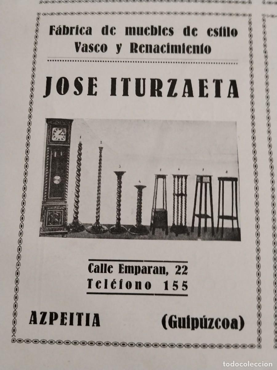 Coleccionismo de carteles: EXPLOTACION CANTERAS JUAN J. AIZPURUA / PAPELERA PORTU FABRICA PAPEL VILLABONA CIZURQUIL A&Ntilde;O 1934