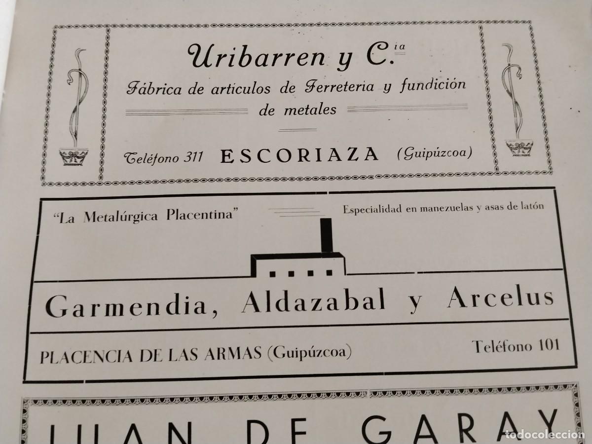 Coleccionismo de carteles: EXPLOTACION CANTERAS JUAN J. AIZPURUA / PAPELERA PORTU FABRICA PAPEL VILLABONA CIZURQUIL A&Ntilde;O 1934