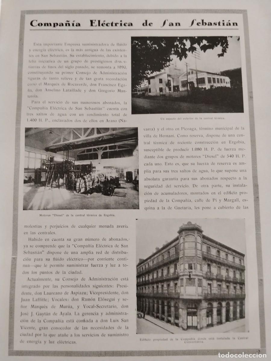 Coleccionismo de carteles: COMPA&Ntilde;IA ELECTRICA DE SAN SEBASTIAN SALTOS AGUA EN ARANO PICOAGA A&Ntilde;O 1934