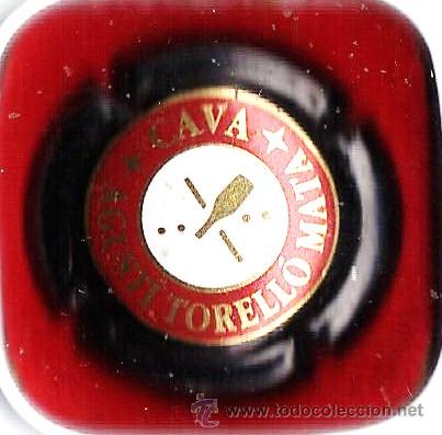 Coleccionismo de cava: chapa placa cava.- agusti torello mata.- negra / roja.- ch- 200