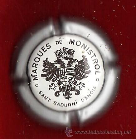 Coleccionismo de cava: chapa placa cava.- marques de monistrol.- gris .- ch- 207