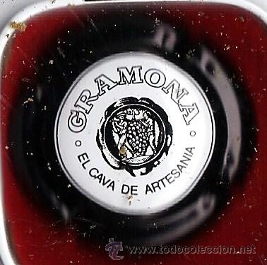 Coleccionismo de cava: chapa placa cava.- gramona.- el cava de artesania.- negra .- ch- 213
