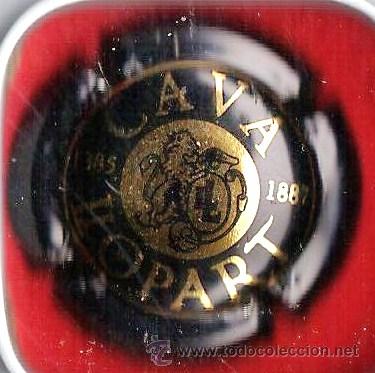 Coleccionismo de cava: chapa placa cava.- cava llopart .- negra .- ch- 234