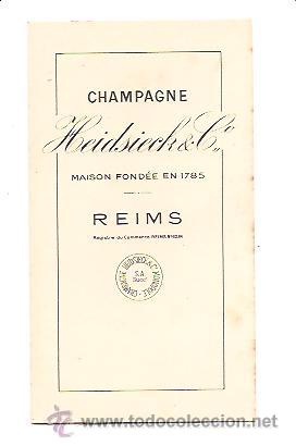 Coleccionismo de cava: D&Iacute;PTICO CHAMPAGNE HEIDSIECK & C&ordm; - Foto 1