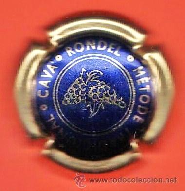 Coleccionismo de cava: chapa / placa - cava - rondel - racimos uva / azul - 206