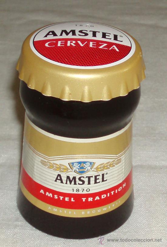 Sekt-Sammlung: tapon para cerrar las botellas de cava un vez abiertas publicidad Amstel (cervezas)