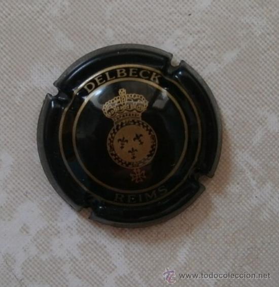 Coleccionismo de cava: PLACA DE CHAMPAGNE DELBECK. CHAPA CAVA - Foto 1