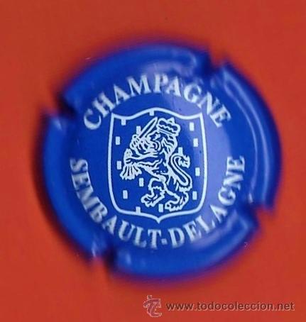 Coleccionismo de cava: placa / chapa cava - champagne sembault-delagne - francia