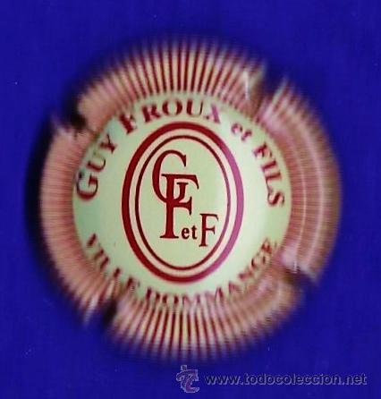 Coleccionismo de cava: placa / chapa cava - champagne guy froux et fils - ville dommange - francia
