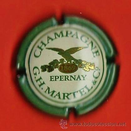 Coleccionismo de cava: placa / chapa cava - champagne g.h. martel & c. - epernay - francia