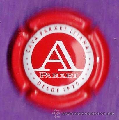 Coleccionismo de cava: chapa / placa - cava - parxet / tiana - barcelona - letra A en blanco - fondo rojo - ch 220
