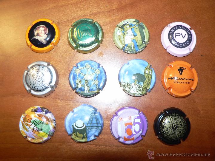 Coleccionismo de cava: Lote 12 Chapas Xapes Plaques de Cava mas cancolom&eacute;, portell, roser sis&oacute;, ponte vecchio, jaume llopar