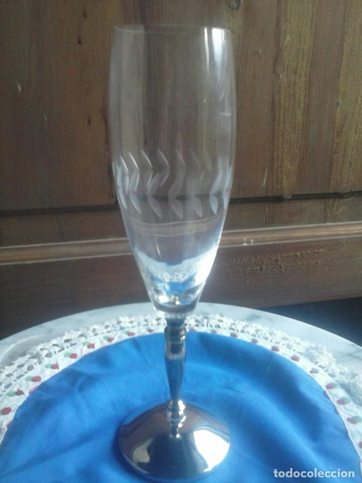 Coleccionismo de cava: COPA DE CAVA - CRYSTAL Y PLATEADO . - Foto 1