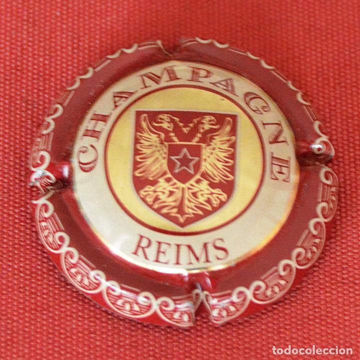 Coleccionismo de cava: PLACA DE CAVA - CHAPA - CHAMPAGNE - REIMS - FRANCIA