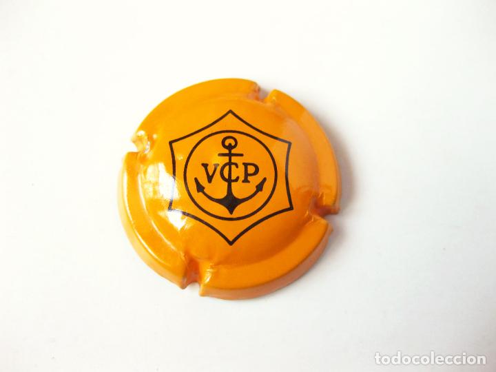 Coleccionismo de cava: PLACA DE CAVA DESCONOCIDA VCP CON UN ANCLA - Foto 1