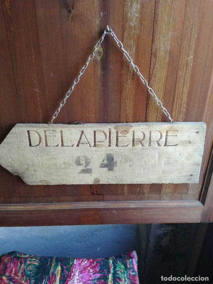 Coleccionismo de cava: DELAPIERRE - CARTEL MADERA . - Foto 1