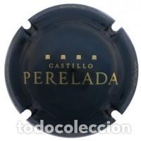 Coleccionismo de cava: PLACA CHAPA CAVA - CASTILLO DE PERELADA (AZUL OSCURO)