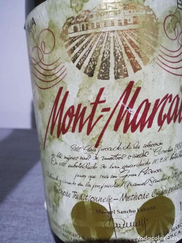 Coleccionismo de cava: Botella llena cava MONT MAR&Ccedil;AL 1987 - Foto 10