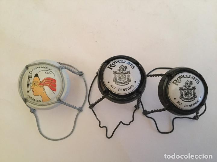 Coleccionismo de cava: cava - 3 chapas -(1 cdc cubelles y 2 rovellats)