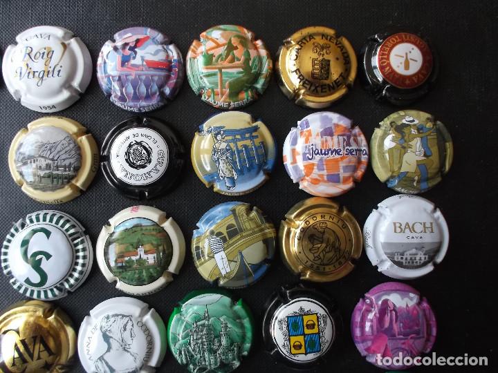 conjunto de 49 chapas de cava diversas epocas y - Comprar Coleccionismo