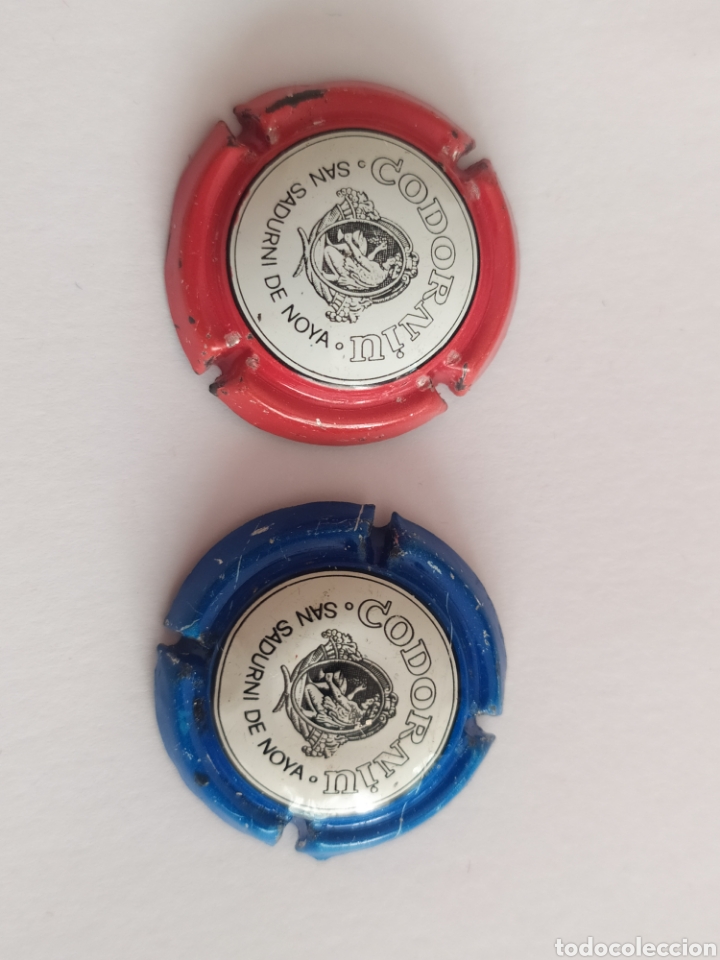Coleccionismo de cava: Placa cava Codorniu Azul y Roja - Foto 2