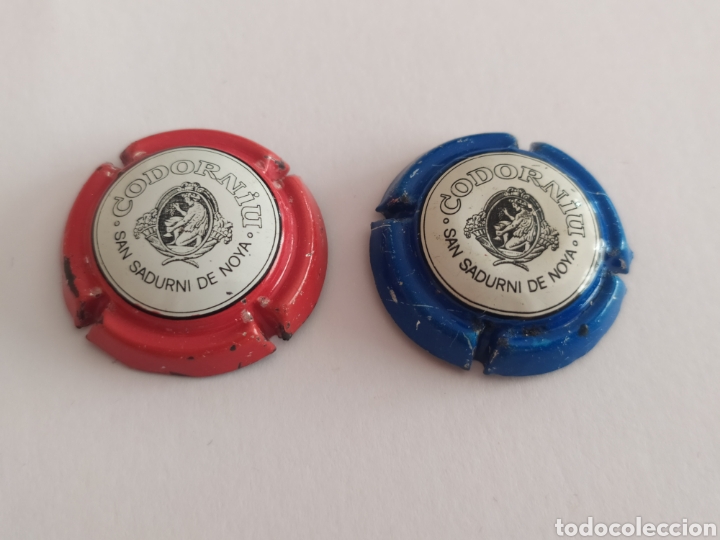 Coleccionismo de cava: Placa cava Codorniu Azul y Roja - Foto 1