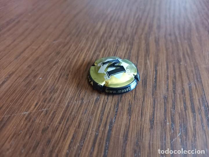 Coleccionismo de cava: placa chapa de cava, Maset del Lle&oacute;. - Foto 2