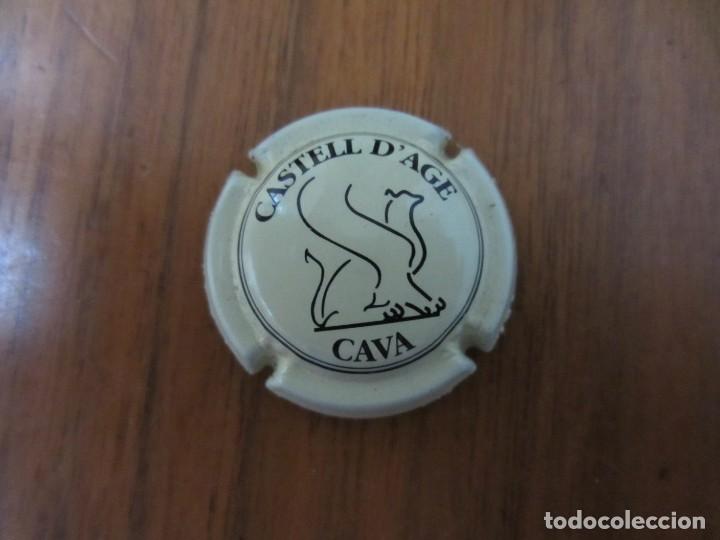 Coleccionismo de cava: PLACA CHAPA DE CAVA CASTELL D-AGE - Foto 1