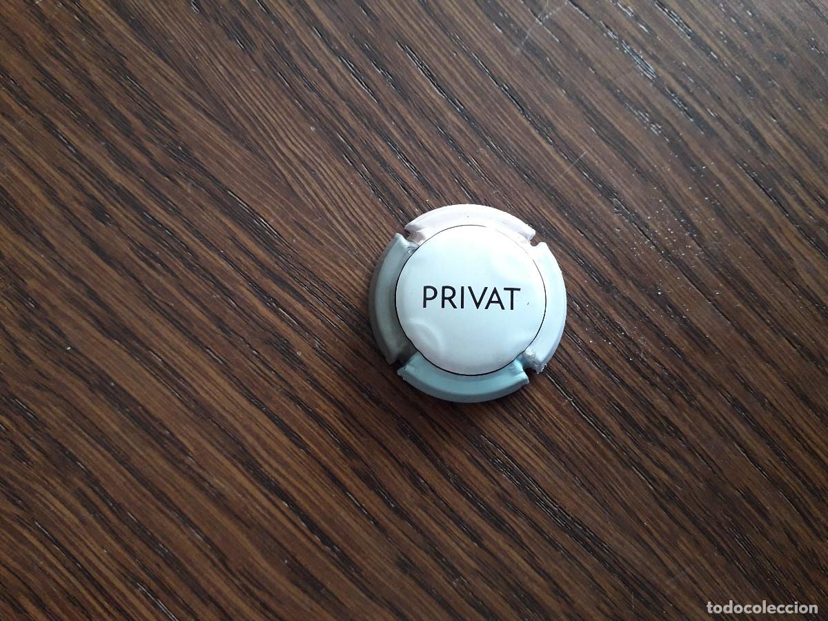 Coleccionismo de cava: placa chapa de cava, castillo de Perelada, Privat. - Foto 1
