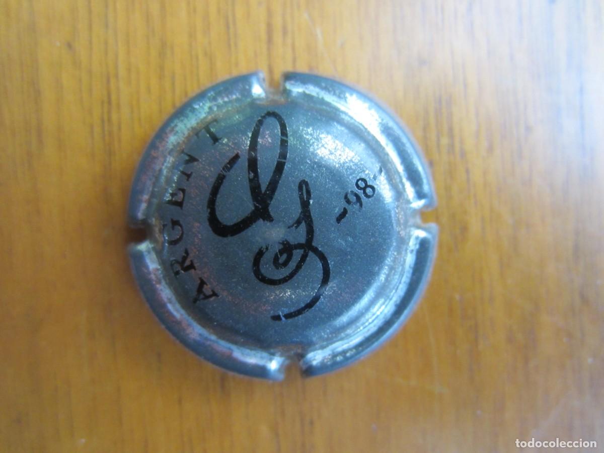 Coleccionismo de cava: PLACA CHAPA DE CAVA ARGENT-USADA - Foto 1
